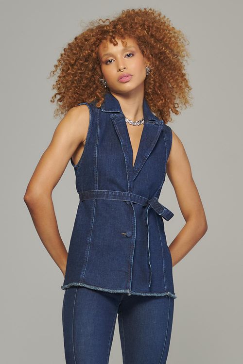 Colete Jeans Feminina Patogê CO38007