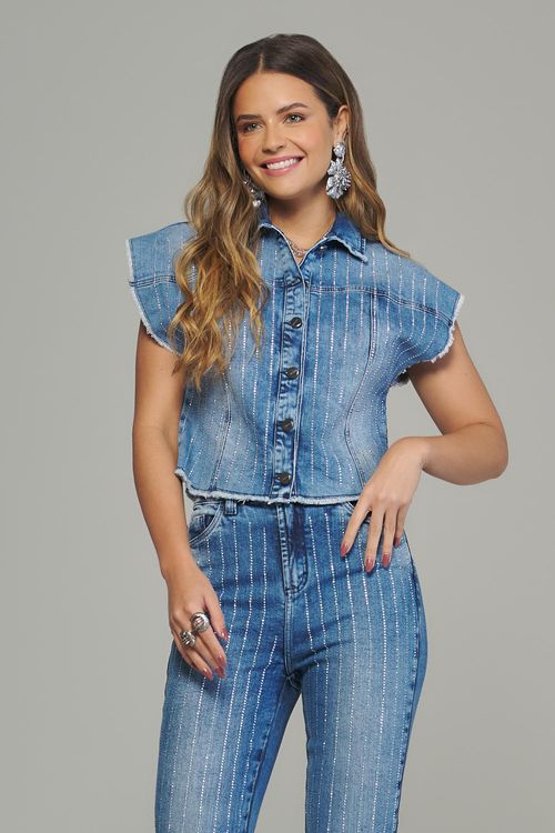 Colete Jeans Feminino Patogê CO38224