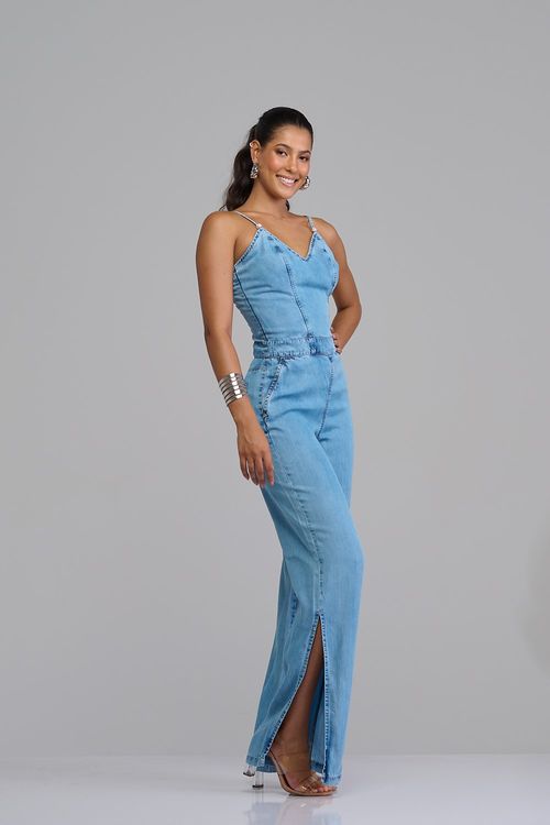 Macacão Jeans Feminino Patogê MC37282