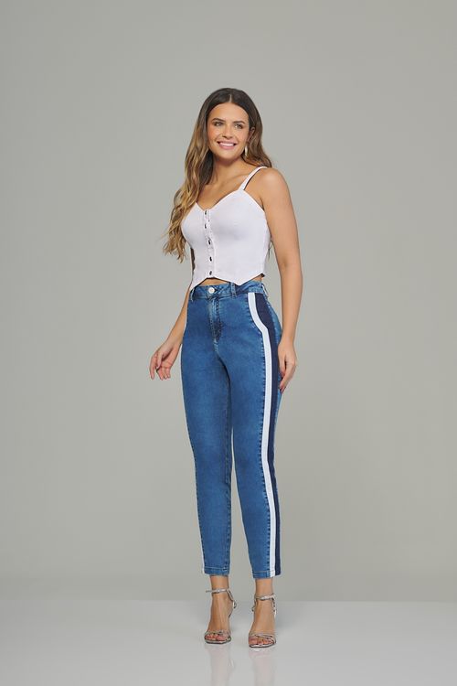 Calça Jogger Jeans Feminina Patogê Cintura Alta (G4) CL38086