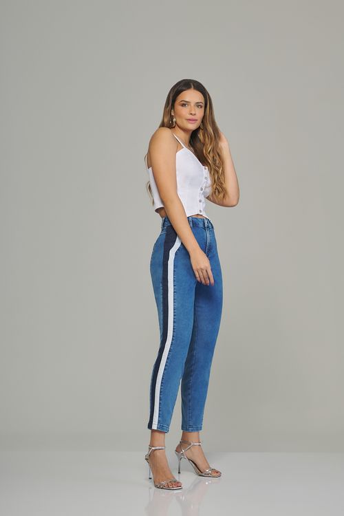 Calça Jogger Jeans Feminina Patogê Cintura Alta (G4) CL38086