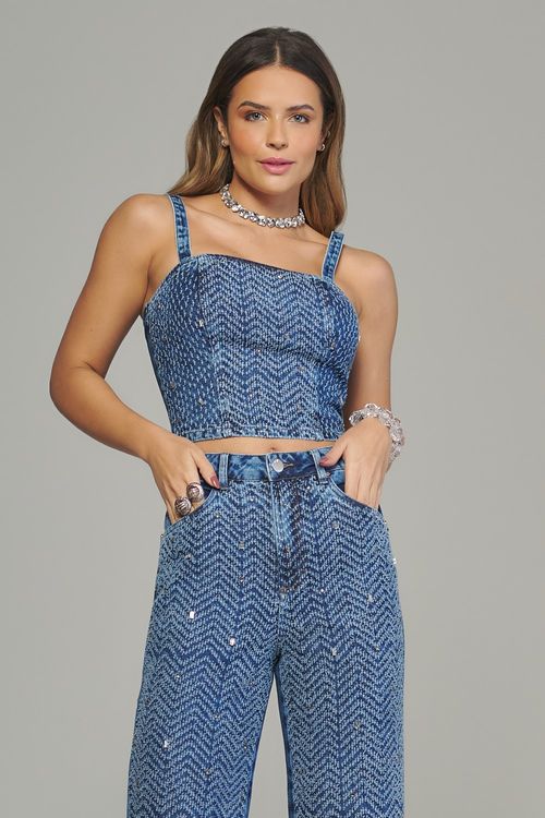 Top Jeans Feminino Patogê TP38095
