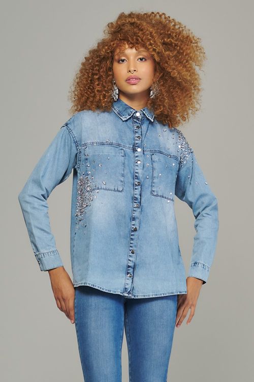 Camisa Jeans Feminina Patogê CA38333
