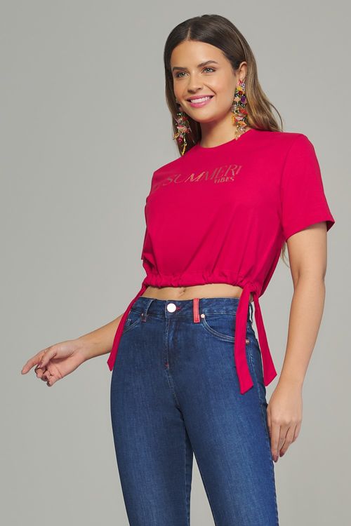 T-Shirt Em Malha Feminina Patogê TS38020