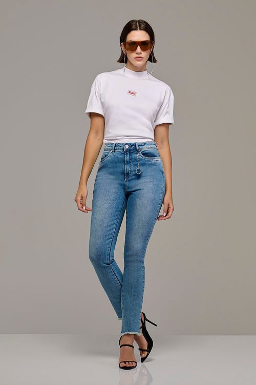 Calça Mom Jeans Feminina Patogê Cintura Alta (G4) CL38142