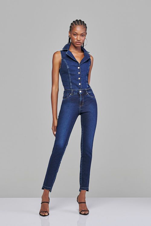 Calça Skinny Jeans Feminina Patogê Cintura Média (G3) Cl38158