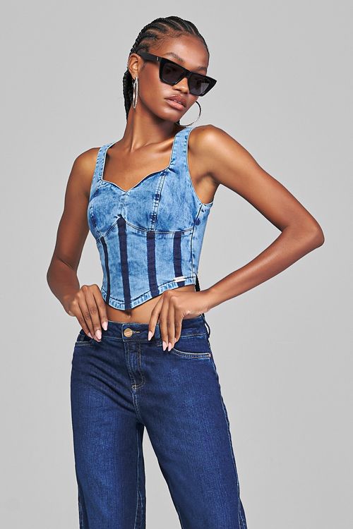 Top Jeans Feminino Patogê TP37910