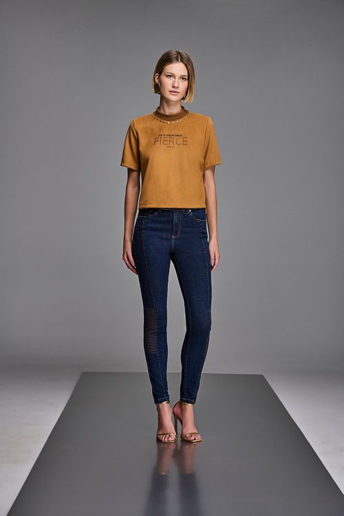 Calça Montaria Jeans Feminina Patogê Cintura Super Alta (G5) CL38683
