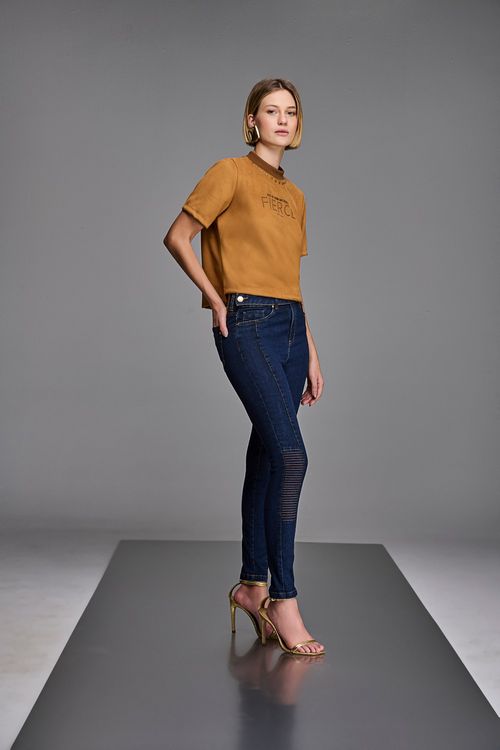 Calça Montaria Jeans Feminina Patogê Cintura Super Alta (G5) CL38683