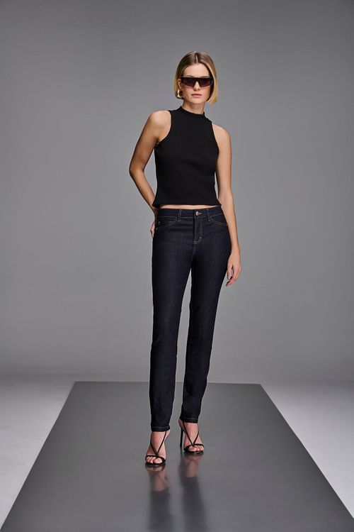 Calça Jeans Skinny Feminina Patogê Cintura Média (G3)CL90015
