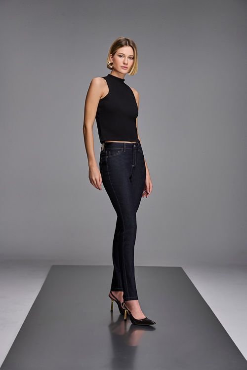Calça Jeans Skinny Feminina Patogê Cintura Média (G3)CL90015