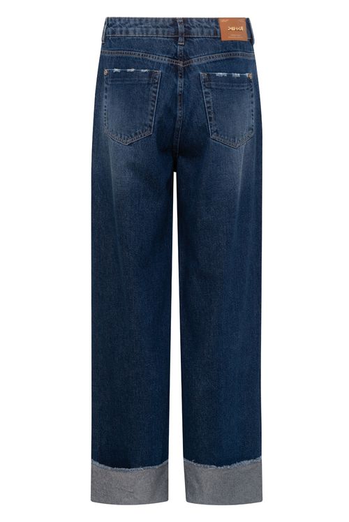 Calça Reta Jeans Feminina Patogê Cintura Alta (G4) Cl38835