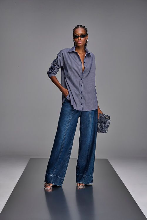 Calça Jeans Wide Leg Over Feminina CL38574