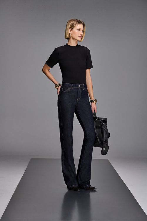 Calça Jeans Boot Cut Feminina Cintura Média (G3) CL90039