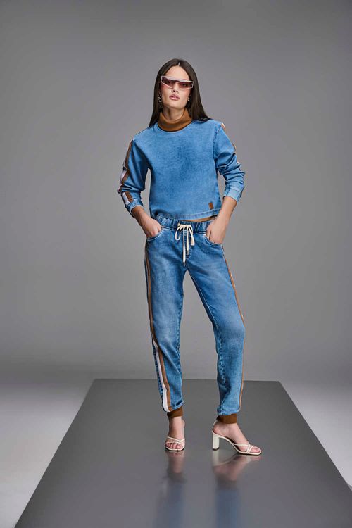 Calça Jogger Jeans Feminina Patogê CL38582