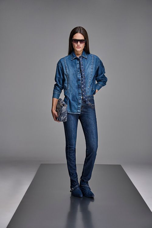 Calça Skinny Jeans Feminina Cintura Média (G3) CL38593