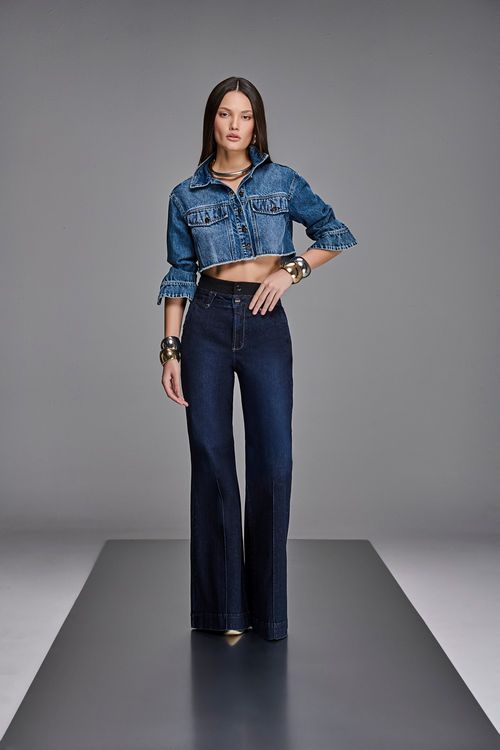 Jaqueta Cropped Jeans Feminino Patogê JQ38555