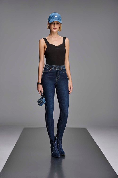 Calça Jeans Jegging Feminina Patogê Cintura Alta (G4) CL38952
