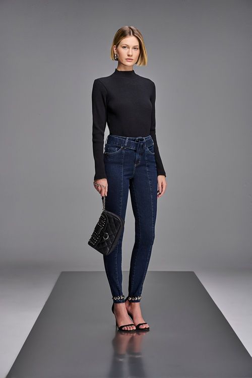 Calça Jeans Skinny Feminina Patogê Cintura Alta (G4) CL38629