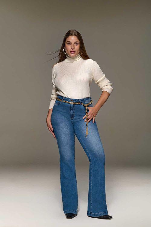 Calça Jeans Boot Cut Curvy Patogê Cintura Média (G3) CL38679