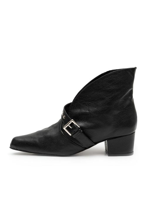 Bota Salto Baixo Couro Feminina Patogê AC39051