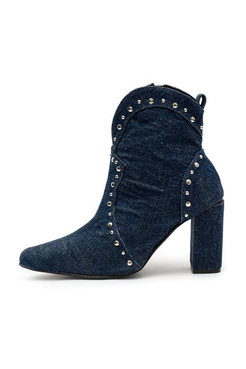 Bota Salto Alto Jeans Feminina Patogê AC39268