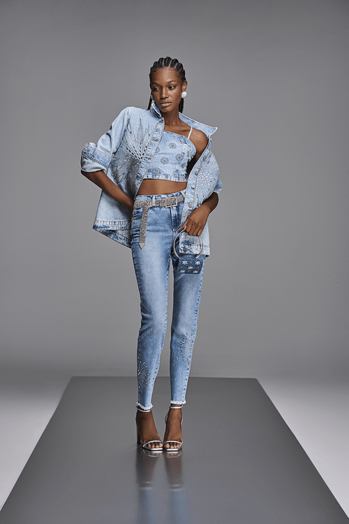 Calça Skinny Jeans Feminina Patogê Cintura Média (G3) CL38606