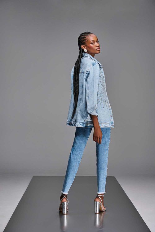 Calça Skinny Jeans Feminina Patogê Cintura Média (G3) CL38606