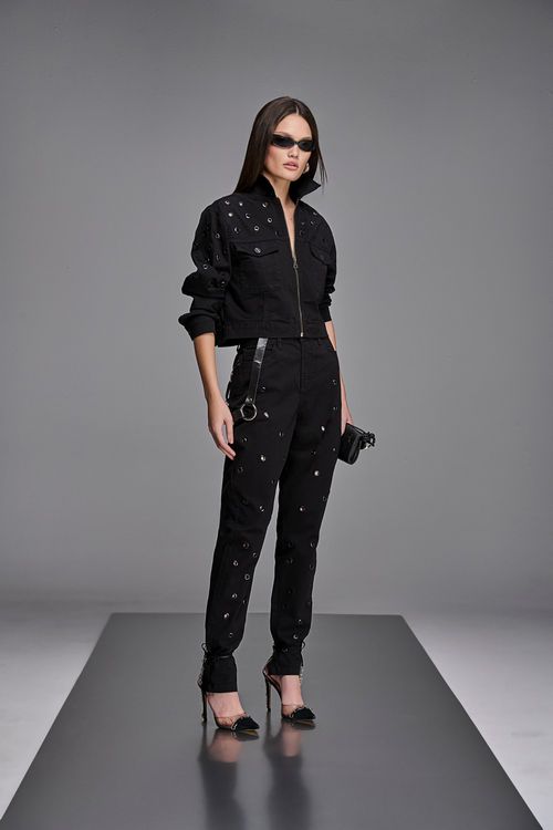 Calça Mom Sarja Feminina Patogê CL38645