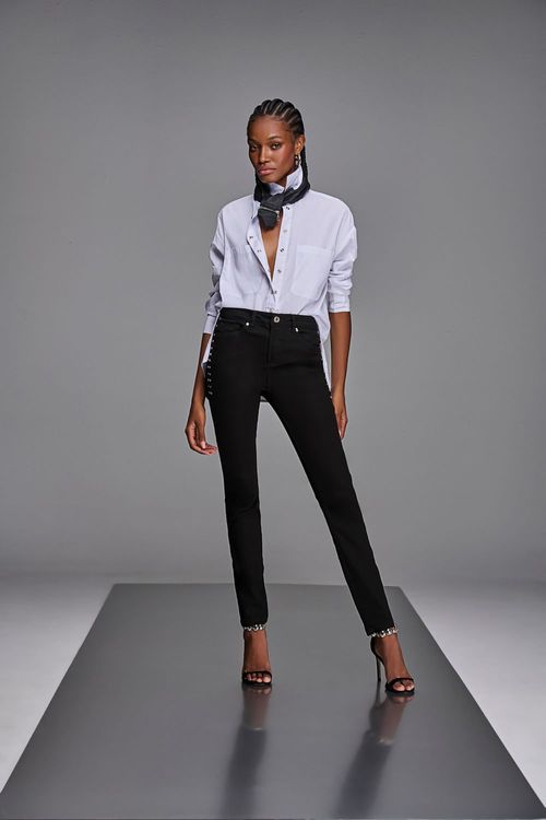 Calça Jeans Skinny Feminina Patogê Cintura Média (G3) CL38576