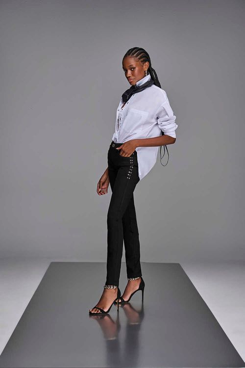 Calça Jeans Skinny Feminina Patogê Cintura Média (G3) CL38576