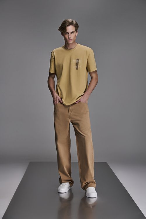 Calça Reta Over Sarja Masculina CL38740