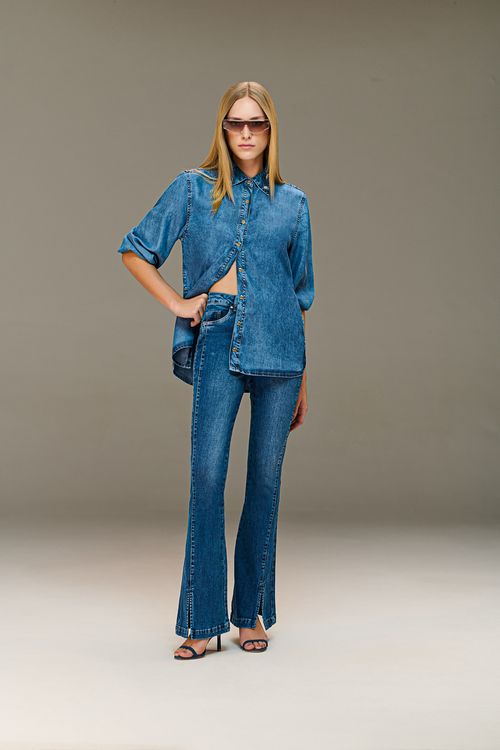 Camisa Jeans Feminina Patogê CA38231