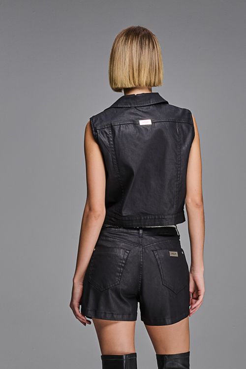 Colete Jeans Resinado Feminino Patogê CO38623