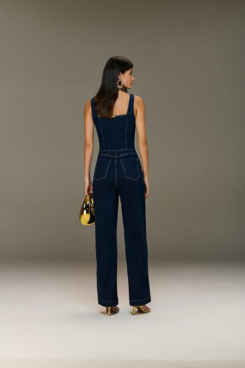 Macacão Jeans Feminino Patogê MC38572