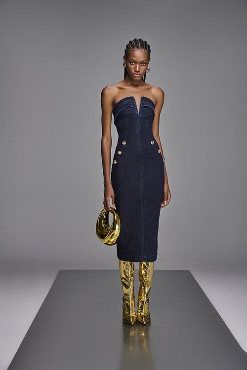 Vestido Midi Jeans Feminino Patogê VE38471