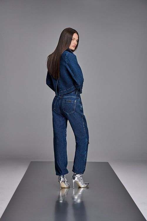 Blazer Cropped Jeans Feminino BZ38486