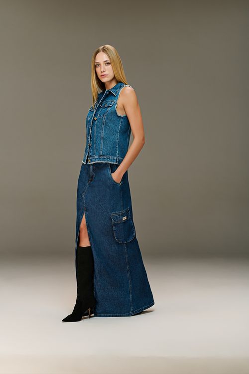 Saia Longa Jeans Patogê SA38880
