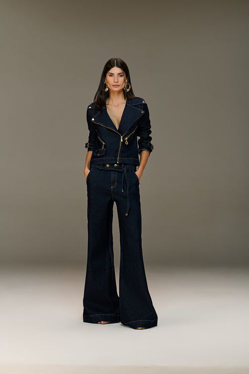 Calça Jeans Over Flare Feminina Patogê Cintura Alta (G4) CL38911