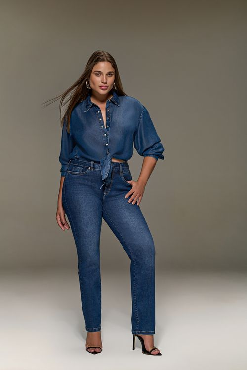 Calça Jeans Skinny Feminina Curvy Patogê Cintura Alta (G4) CL38919