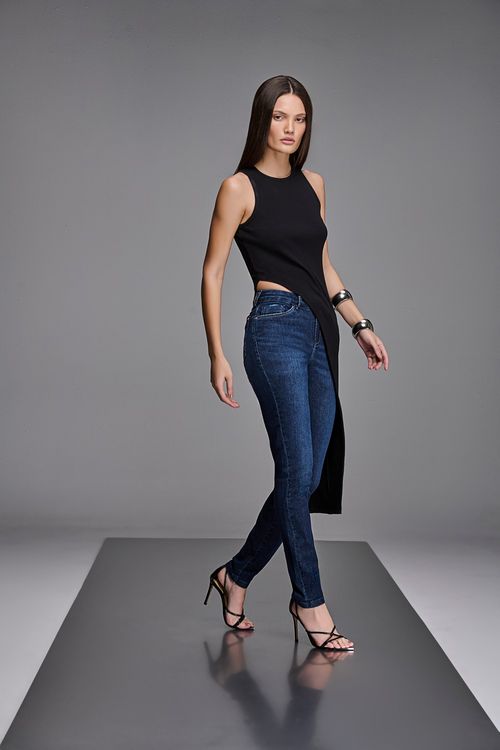 Calça Jeans Skinny Feminina Patogê Cintura Alta (G4) CL90000