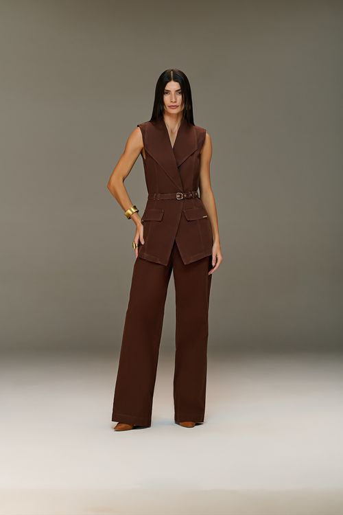 Calça Sarja Wide Leg Feminina Patogê CL38909
