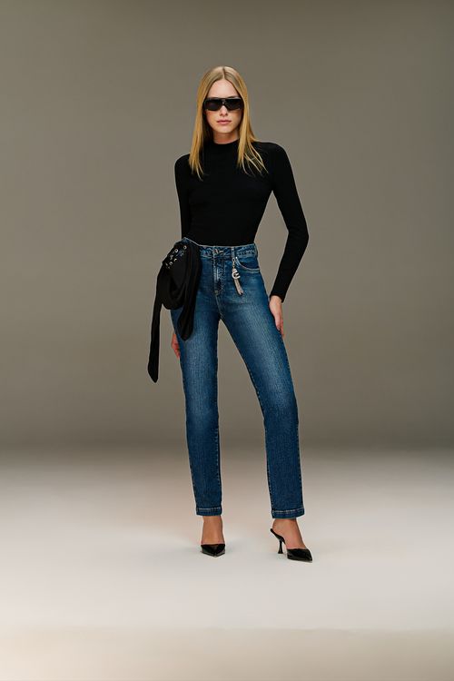 Calça Jeans Reta Feminina Patogê Cintura Alta (G4) CL38877