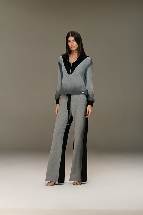 Calça Wide Leg Moletom Feminina Patogê CL38859