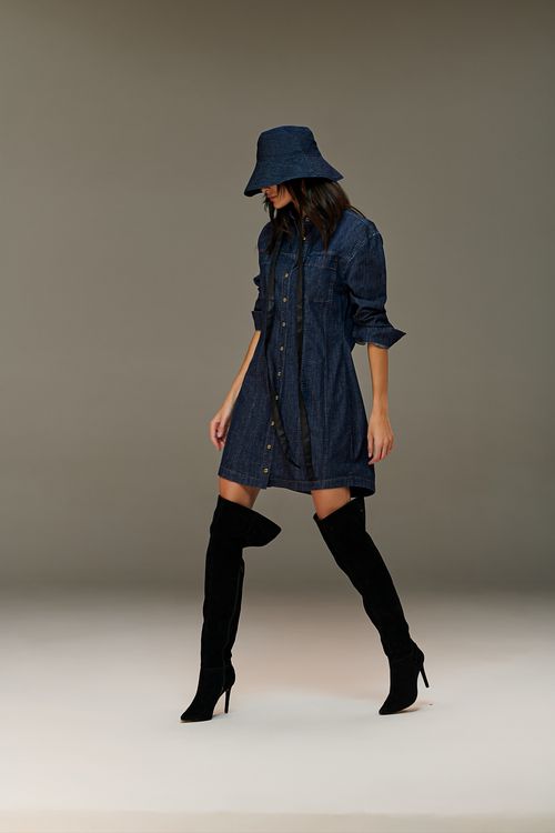 Chemise Jeans Feminina Patogê VE38917
