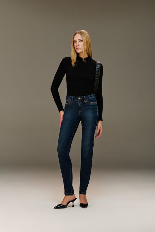 Calça Jeans Skinny Comfort Feminina Patogê Cintura Média (G3) CL38997