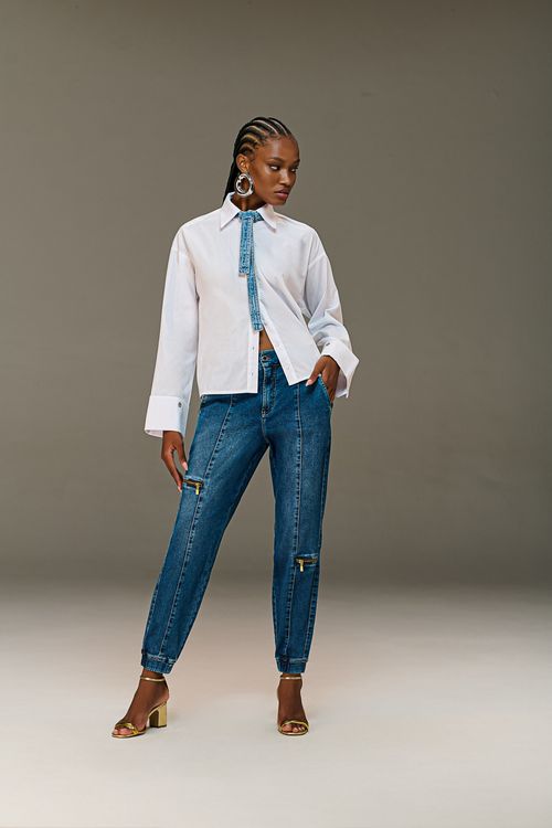 Calça Jeans Jogger Feminina Patogê CL38286