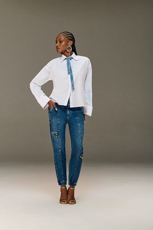 Calça Jeans Jogger Feminina Patogê CL38286