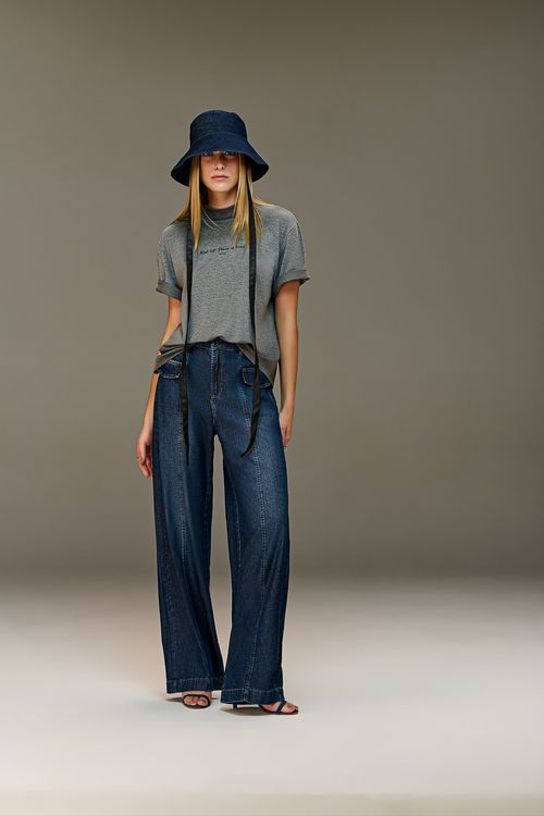 Calça Jeans Pantalona Feminina Patogê CL38904