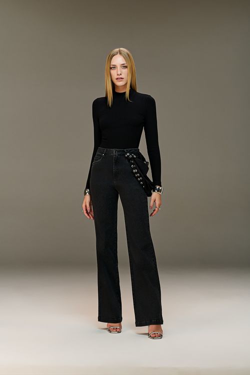 Calça Jeans Wide Leg Feminina Patogê CL38922